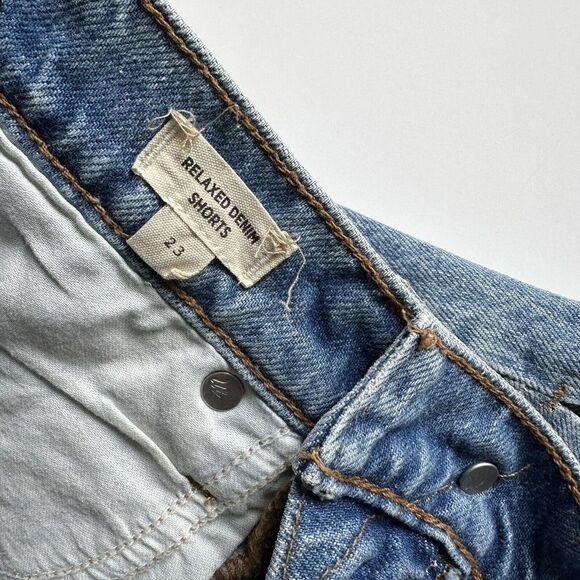 Madewell The Perfect Jean Short Light Wash Distressed Cutoffs Women’s Size 23 - Picture 8 of 11